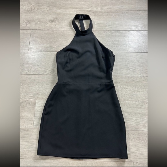 Revolve NBD Black Halter Neck Mini Dress - Picture 3 of 12